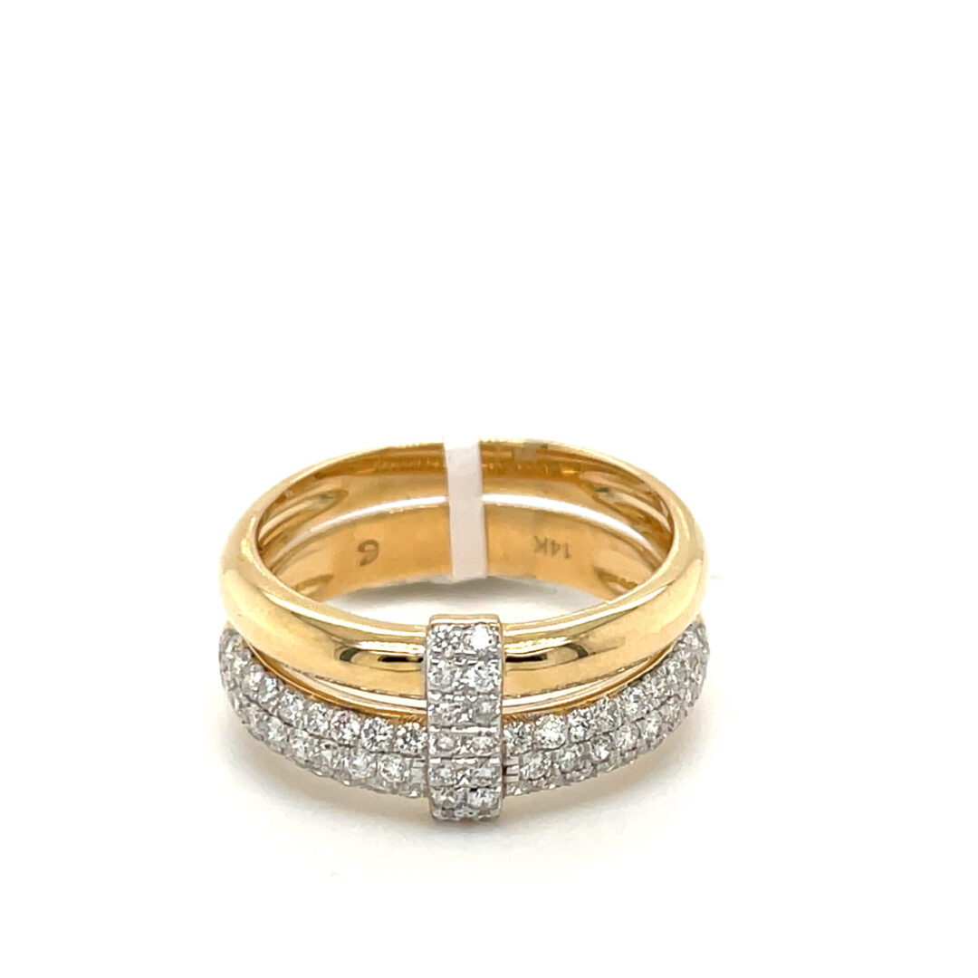 Gold plated & diamond ring